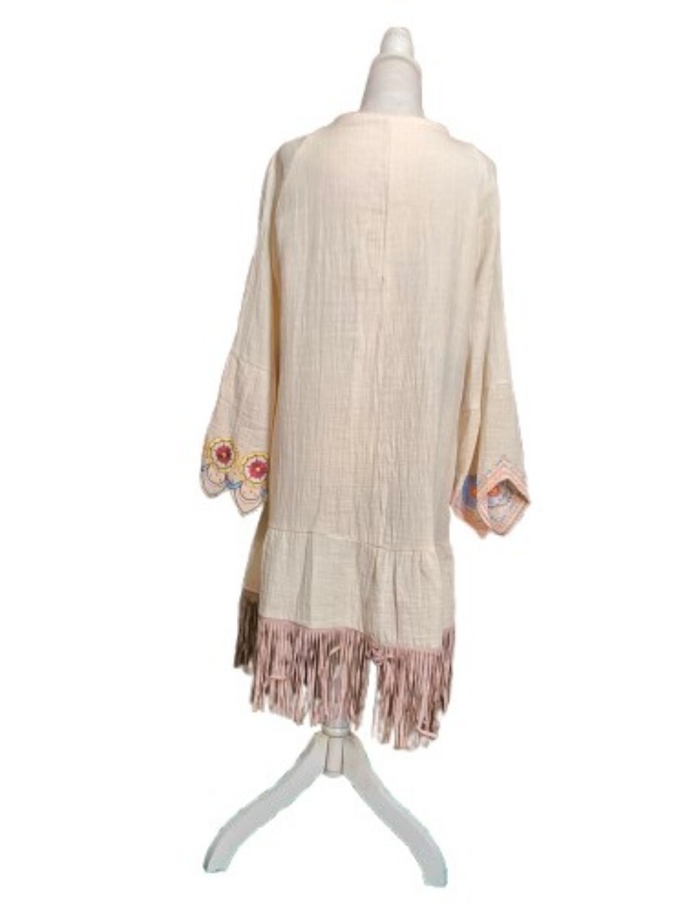 Embroidered Fringe Tunic Boho Festival Western L Cochella - Picture 5 of 12